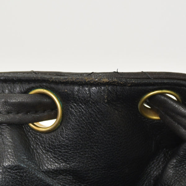 CHANEL Chanel Matelasse Backpack Rucksack A07205 Lambskin Coco Mark Black Vintage Gold Hardware Good Condition Used 4a000915