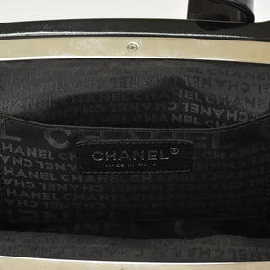 CHANEL Plastic Chain One Shoulder Bag No. 10 Coco Mark Goat Fur Leather Plastic Black Good Condition Used 4a000927