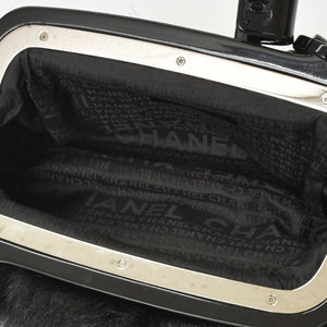 CHANEL Plastic Chain One Shoulder Bag No. 10 Coco Mark Goat Fur Leather Plastic Black Good Condition Used 4a000927