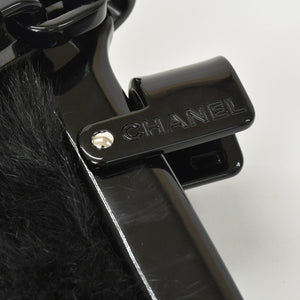 CHANEL Plastic Chain One Shoulder Bag No. 10 Coco Mark Goat Fur Leather Plastic Black Good Condition Used 4a000927