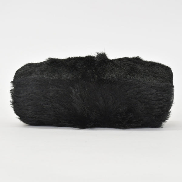 CHANEL Plastic Chain One Shoulder Bag No. 10 Coco Mark Goat Fur Leather Plastic Black Good Condition Used 4a000927