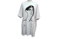 LOEWE Short sleeve T-shirt H6299520CR Size M 19FW Drawing motif print White Black Cotton Good condition Used 4b000939