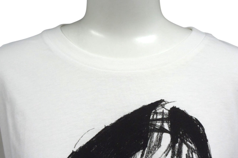 LOEWE ロエベ 半袖Ｔシャツ H6299520CR サイズM 19FW デッサンモチーフ プリント ホワイト ブラック コットン 美品 中古 4b000939