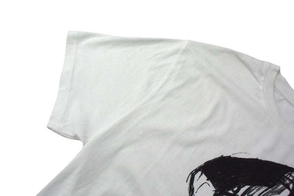 LOEWE Short sleeve T-shirt H6299520CR Size M 19FW Drawing motif print White Black Cotton Good condition Used 4b000939