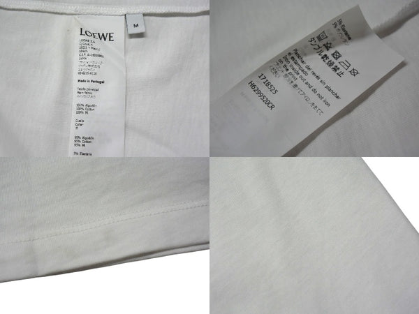 LOEWE Short sleeve T-shirt H6299520CR Size M 19FW Drawing motif print White Black Cotton Good condition Used 4b000939