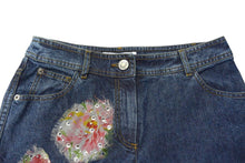 画像をギャラリービューアに読み込む, 新品未使用 Christian Dior クリスチャンディオール デニムパンツ 5P12044166 サイズ36 ガリアーノ期 フラワー ラインストーン 中古 4b000961