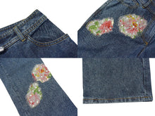 画像をギャラリービューアに読み込む, 新品未使用 Christian Dior クリスチャンディオール デニムパンツ 5P12044166 サイズ36 ガリアーノ期 フラワー ラインストーン 中古 4b000961
