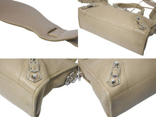 画像をギャラリービューアに読み込む, BALENCIAGA バレンシアガ クラシック メタリック エッジ シティ 2WAYバッグ ハンドバッグ ショルダー ベージュ 432831 シルバー金具 美品 中古 4b000971