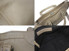 画像をギャラリービューアに読み込む, BALENCIAGA バレンシアガ クラシック メタリック エッジ シティ 2WAYバッグ ハンドバッグ ショルダー ベージュ 432831 シルバー金具 美品 中古 4b000971