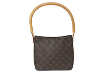 Load image into Gallery viewer, 極美品 LOUIS VUITTON ルイヴィトン ルーピングMM ハンドバッグ M51146 モノグラム ゴールド金具 ブラウン 中古 4b000975