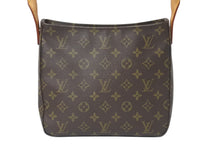 Load image into Gallery viewer, 極美品 LOUIS VUITTON ルイヴィトン ルーピングMM ハンドバッグ M51146 モノグラム ゴールド金具 ブラウン 中古 4b000975