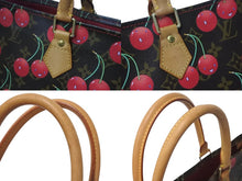 画像をギャラリービューアに読み込む, LOUIS VUITTON ルイヴィトン モノグラム チェリー サックプラ トートバッグ ブラウン M95010 村上隆 2005年春夏 美品 中古 4b000979