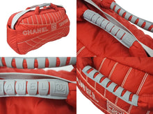 画像をギャラリービューアに読み込む, 極美品 CHANEL シャネル スポーツライン 2WAYボストンバッグ ココマーク 10番台 ナイロン レッド ホワイト 中古 4b000989