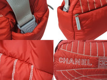 画像をギャラリービューアに読み込む, 極美品 CHANEL シャネル スポーツライン 2WAYボストンバッグ ココマーク 10番台 ナイロン レッド ホワイト 中古 4b000989