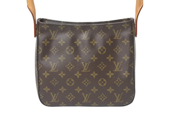 極美品 LOUIS VUITTON ルイヴィトン ルーピングMM ハンドバッグ M51146 モノグラム ゴールド金具 ブラウン 中古 4b000995