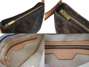 極美品 LOUIS VUITTON ルイヴィトン ルーピングMM ハンドバッグ M51146 モノグラム ゴールド金具 ブラウン 中古 4b000995