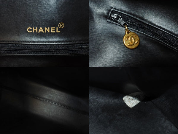 Very Good Condition CHANEL Boston Bag No. 3 Quilted Pink Logo Calfskin Gold Hardware Used 4b000100