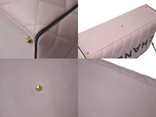 画像をギャラリービューアに読み込む, 極美品 CHANEL シャネル ボストンバッグ 3番台 キルティング ピンク ロゴ カーフスキン ゴールド金具 中古 4b000100