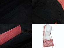 画像をギャラリービューアに読み込む, BALENCIAGA バレンシアガ ザ ジャイアント タウン 2WAY ハンドバッグ 285434 ピンク レザー ショルダー 美品 中古 4b001010