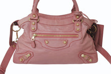 画像をギャラリービューアに読み込む, BALENCIAGA バレンシアガ ザ ジャイアント タウン 2WAY ハンドバッグ 285434 ピンク レザー ショルダー 美品 中古 4b001010