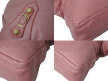 画像をギャラリービューアに読み込む, BALENCIAGA バレンシアガ ザ ジャイアント タウン 2WAY ハンドバッグ 285434 ピンク レザー ショルダー 美品 中古 4b001010