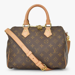 Very good condition LOUIS VUITTON Speedy Bandouliere 25 Handbag M41113 Monogram Brown Used 4a001019