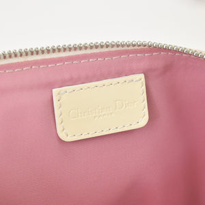 Christian Dior クリスチャンディオール ピンク ホワイト サドルバッグ ポーチ トロッター PVC コーティング CM1014 4a001022