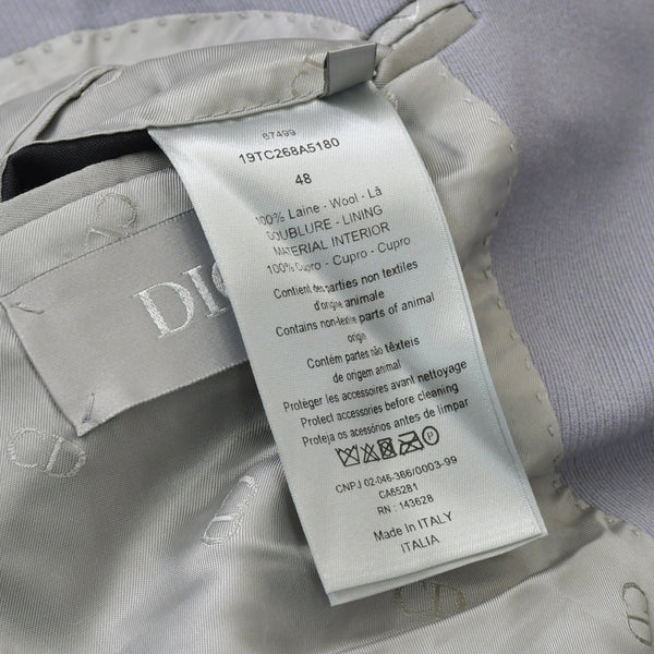 DIOR テーラードジャケット Tailored Jacket 19TC268A5180 グレー サイズ48 ウール100% 美品 中古 4a001050