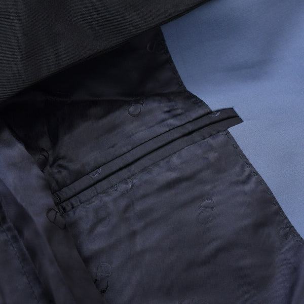 DIOR ディオール テーラードジャケット Tailored Jacket 193C261A4451 ブルー サイズ48 コットン100% 美品 中古 4a001051