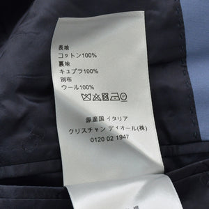 DIOR ディオール テーラードジャケット Tailored Jacket 193C261A4451 ブルー サイズ48 コットン100% 美品 中古 4a001051