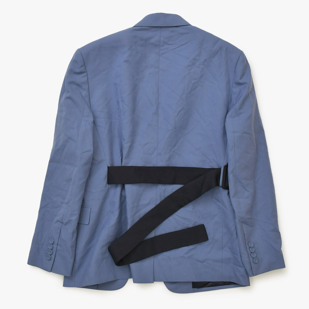 DIOR ディオール テーラードジャケット Tailored Jacket 193C261A4451 ブルー サイズ48 コットン100% 美品 中古 4a001051