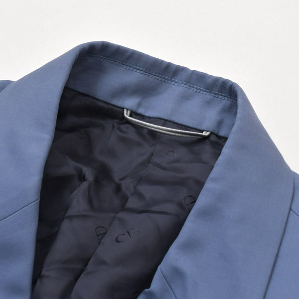 DIOR ディオール テーラードジャケット Tailored Jacket 193C261A4451 ブルー サイズ48 コットン100% 美品 中古 4a001051