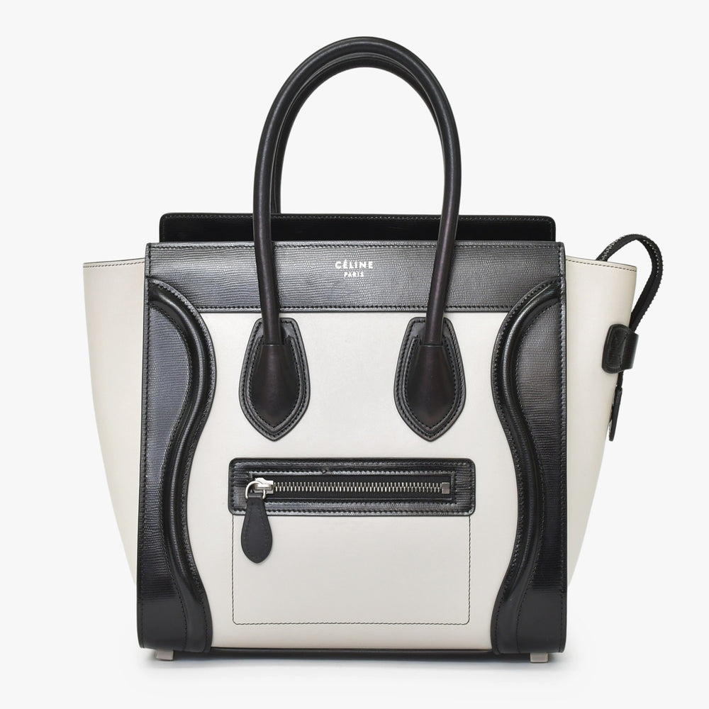 CELINE セリーヌ Micro Shopper luggage Handbag ラゲージ マイクロショッパー ハンドバッグ W-CU-2166 フィービー期 美品 中古 4a001098