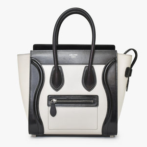CELINE セリーヌ Micro Shopper luggage Handbag ラゲージ マイクロショッパー ハンドバッグ W-CU-2166 フィービー期 美品 中古 4a001098