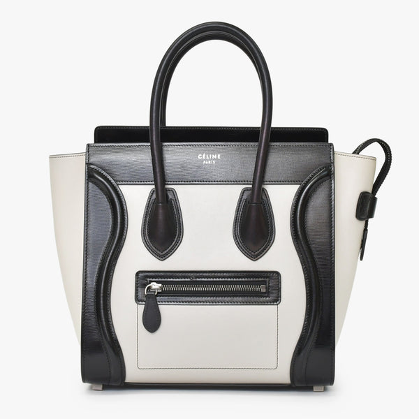 CELINE セリーヌ Micro Shopper luggage Handbag ラゲージ マイクロショッパー ハンドバッグ W-CU-2166 フィービー期 美品 中古 4a001098