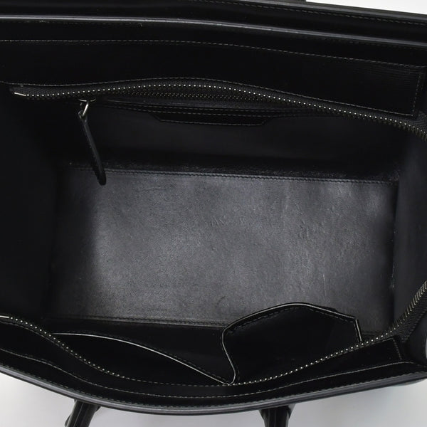 CELINE セリーヌ Micro Shopper luggage Handbag ラゲージ マイクロショッパー ハンドバッグ W-CU-2166 フィービー期 美品 中古 4a001098