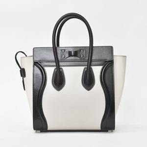 CELINE セリーヌ Micro Shopper luggage Handbag ラゲージ マイクロショッパー ハンドバッグ W-CU-2166 フィービー期 美品 中古 4a001098