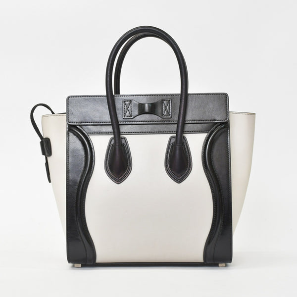 CELINE セリーヌ Micro Shopper luggage Handbag ラゲージ マイクロショッパー ハンドバッグ W-CU-2166 フィービー期 美品 中古 4a001098