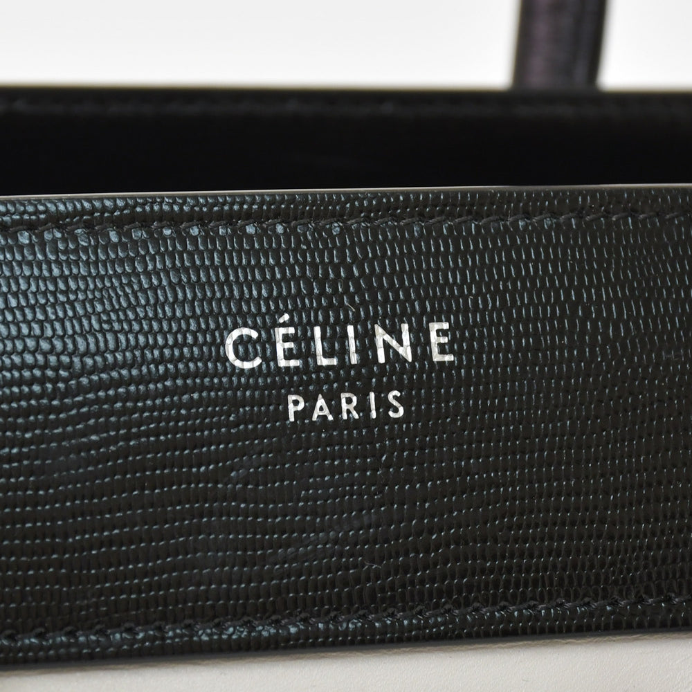 CELINE セリーヌ Micro Shopper luggage Handbag ラゲージ マイクロショッパー ハンドバッグ W-CU-2166 フィービー期 美品 中古 4a001098