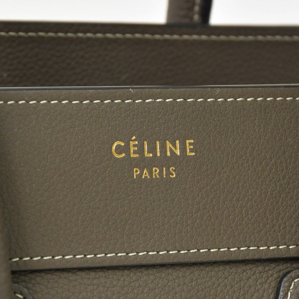 極美品 CELINE セリーヌ Micro Shopper luggage Handbag ラゲージ マイクロショッパー ハンドバッグ F-CU-1147 フィービー期 中古 4a001100