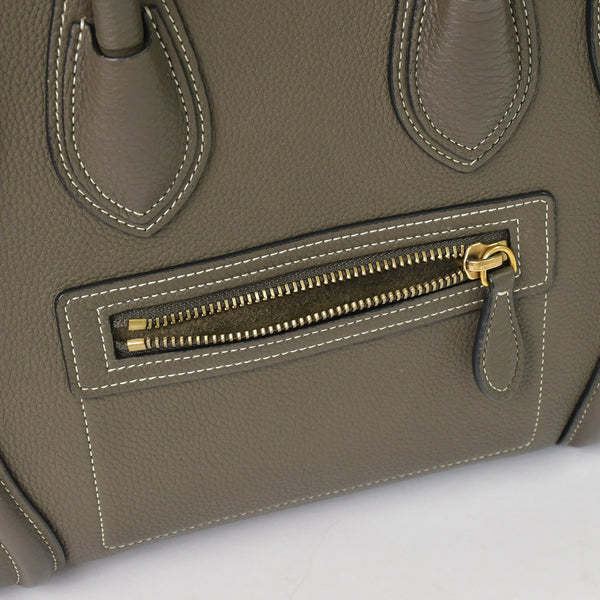 極美品 CELINE セリーヌ Micro Shopper luggage Handbag ラゲージ マイクロショッパー ハンドバッグ F-CU-1147 フィービー期 中古 4a001100