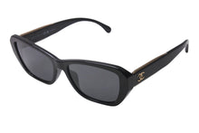 Load image into Gallery viewer, 極美品 CHANEL シャネル サングラス アイウェア 5516-A c.622/48 サイズ56□17 140 ココマーク ブラック 中古 4b001104