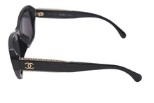 Load image into Gallery viewer, 極美品 CHANEL シャネル サングラス アイウェア 5516-A c.622/48 サイズ56□17 140 ココマーク ブラック 中古 4b001104