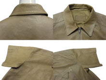 画像をギャラリービューアに読み込む, PRADA プラダ ナッパレザー ジップアップ半袖シャツ UPC210 サイズ50 24SS ベージュ トライアングルロゴパッチ 良品 中古 4b001240