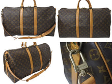 画像をギャラリービューアに読み込む, LOUIS VUITTON ルイヴィトン キーポルバンドリエール50 モノグラムキャンバス M41416 ボストンバッグ 美品 中古 4b001253