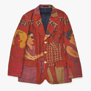 COMME DES GARCONS HOMME Jacket HI-J021 02SS Size M Cotton Red Good Condition Used 4a001296