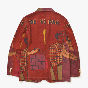 COMME DES GARCONS HOMME Jacket HI-J021 02SS Size M Cotton Red Good Condition Used 4a001296