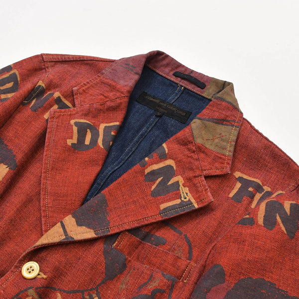 COMME DES GARCONS HOMME Jacket HI-J021 02SS Size M Cotton Red Good Condition Used 4a001296
