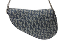 画像をギャラリービューアに読み込む, 極美品 Christian Dior クリスチャンディオール トロッター サドルバッグ ブラック ガリアーノ期 シルバー金具 ワンショルダー ロゴ 中古 4b000130