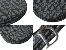 画像をギャラリービューアに読み込む, 極美品 Christian Dior クリスチャンディオール トロッター サドルバッグ ブラック ガリアーノ期 シルバー金具 ワンショルダー ロゴ 中古 4b000130